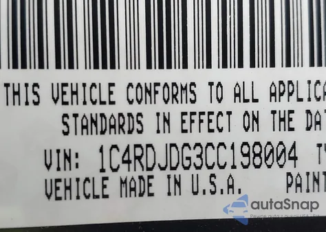 2012 Dodge Durango Crew from USA, damaged, VIN 1C4RDJDG3CC198004
